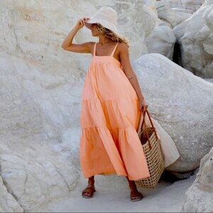 Araminta James The Sunset Dress in Peachy 6 NWOT